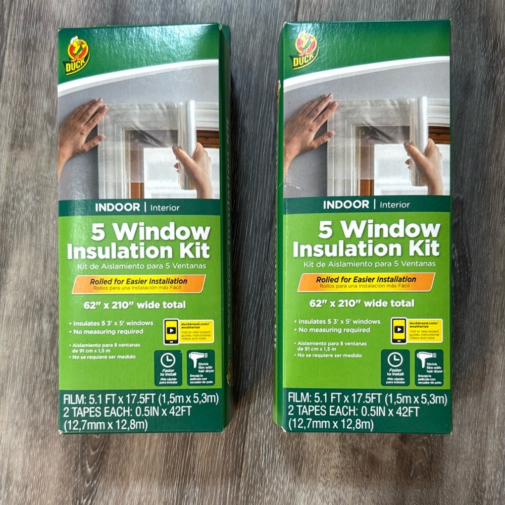 Sold!               Duck Indoor Window Insulation Kits